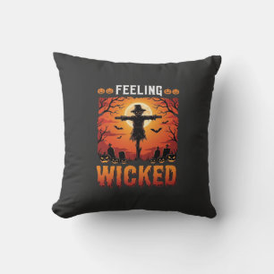 Coussin Conception d'épouvantail d'Halloween qui fait mal_