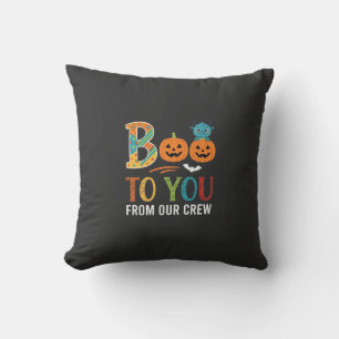 Coussin Conception d'équipe Halloween Bouh Bouh à toi_1