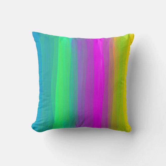 Coussin Conception des couleurs par bandes (Recto)