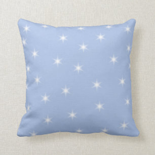 Coussin Conception d'étoiles blanches et bleues