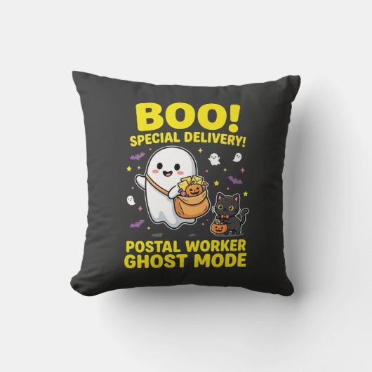 Coussin Conception d'Halloween pour les travailleurs posta (Recto)