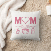 Coussin Conception d'icônes pour bébé, nouvelle maman, ros (Couverture)
