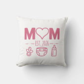 Coussin Conception d'icônes pour bébé, nouvelle maman, ros (Recto)