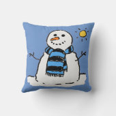 Coussin Conception d'illustration de bonhomme de neige amu (Verso)