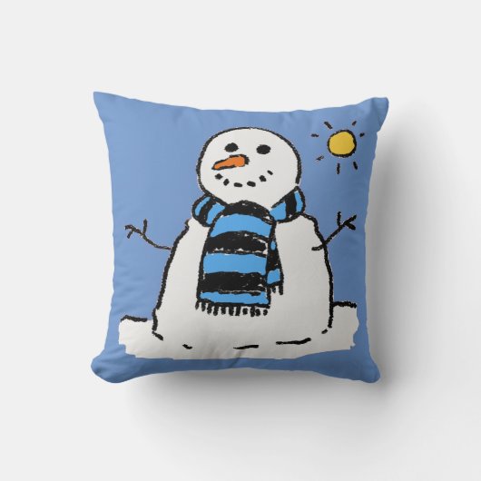 Coussin Conception d'illustration de bonhomme de neige amu (Recto)