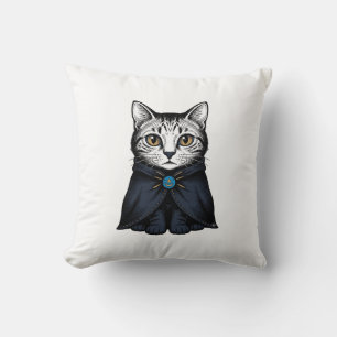 Coussin Conception d'illustration de portrait de chat de g
