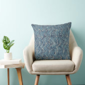Coussin Conception d'ondulation bleue (Chaise)