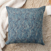 Coussin Conception d'ondulation bleue (Couverture)