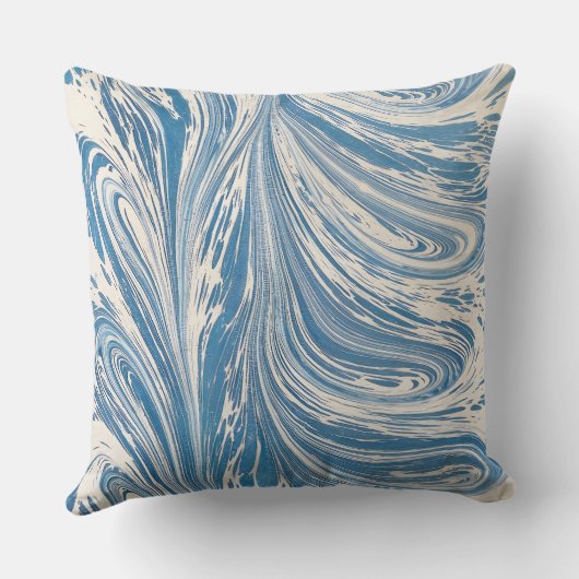 Coussin Conception d'ondulation bleue (Verso)