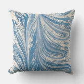 Coussin Conception d'ondulation bleue (Recto)