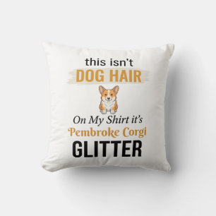 Coussin Conception drôle de Pembroke Corgi à paillettes po