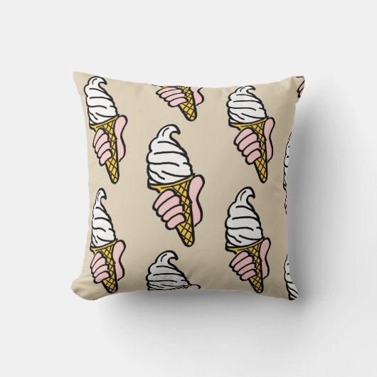 Coussin Conception du cône de crème glacée (Recto)