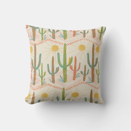 Coussin Conception du paysage de Cactus occidental (Recto)