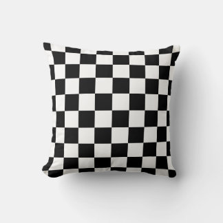 Coussin Conception du tableau de bord noir et blanc