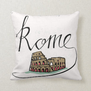 Coussin Conception en lettres de main de Rome