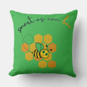 Coussin Conception en Nid d'Abeille Smart As Can Bee (Recto)