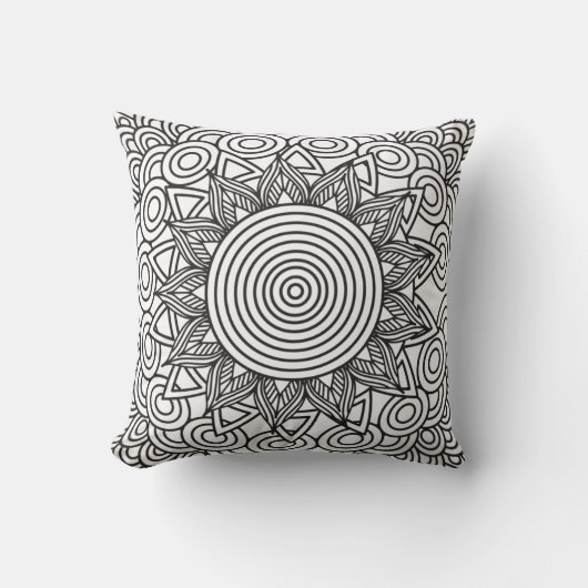 Coussin Conception ethnique décorative de mandala (Recto)