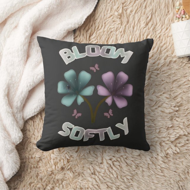 Coussin Conception Florale de Printemps Bloom Softly Paste (Couverture)