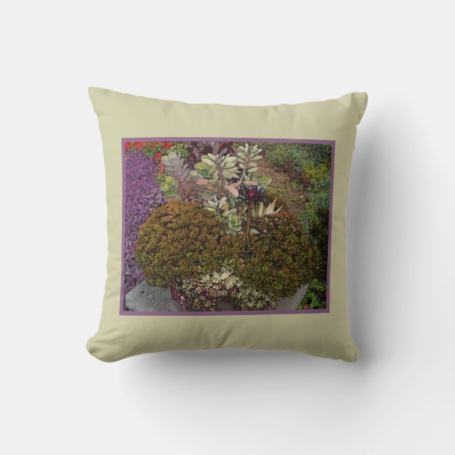 COUSSIN CONCEPTION FLORALE MIXTE/TERRE TONES/DIG.EFFECTS L (Recto)