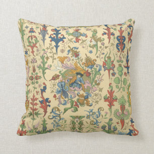 Coussin Conception florale vintage de tapisserie