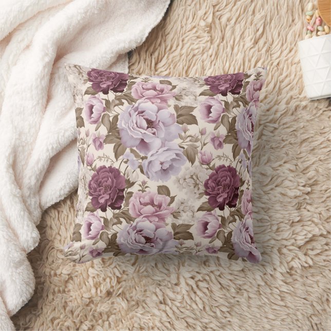 Coussin Conception florale vintage et muette (Couverture)