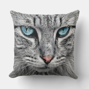 Coussin Conception fractale face chat-10682
