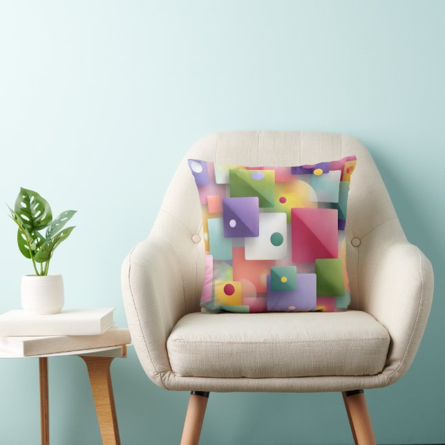 Coussin Conception géométrique Abstraite (Chaise)