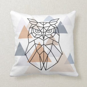 Coussin Conception géométrique de hibou