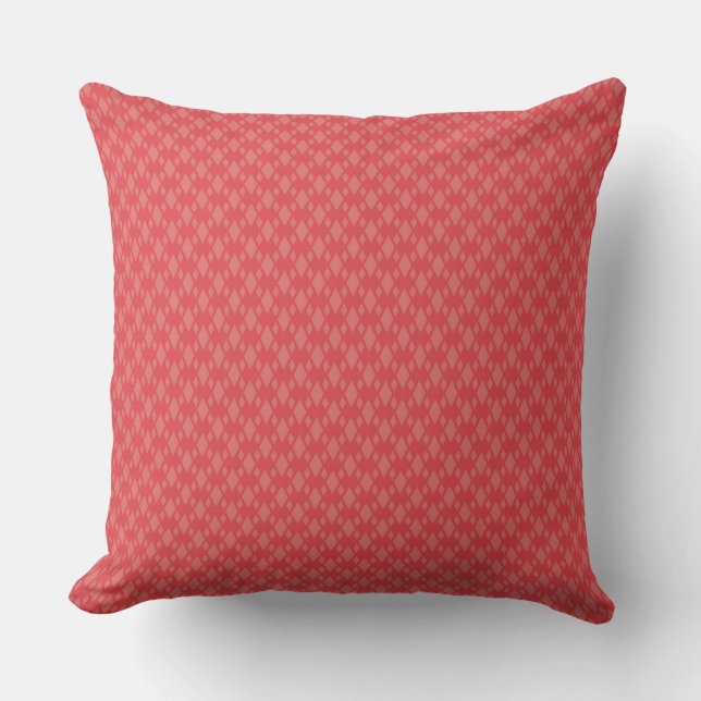 Coussin Conception Géométrique Transparente : Diamant Roug (Recto)