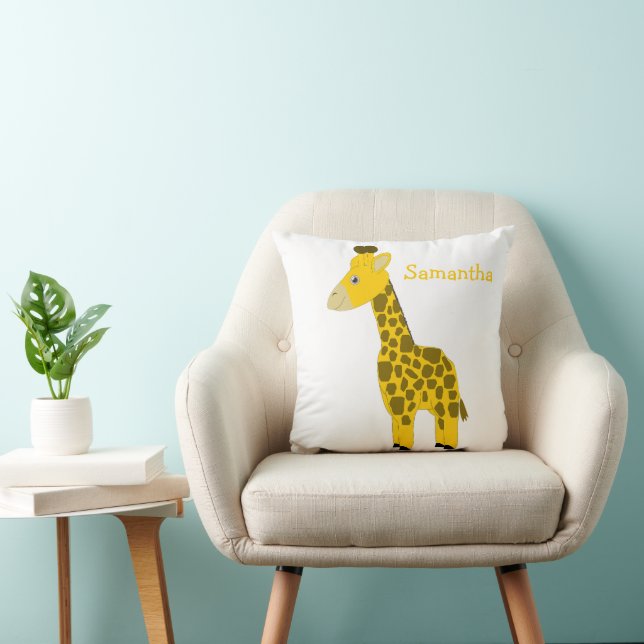 Coussin Conception Girafe Personnalisée (Chaise)