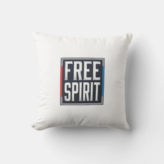 Coussin Conception Graphique Boîte Esprit Libre Patriotiqu (Recto)