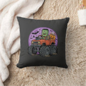 Coussin Conception graphique de camion monstre Frankenstei (Couverture)