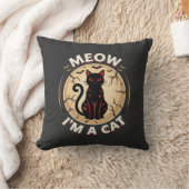 Coussin Conception graphique de chat Meow Halloween_1 (Couverture)