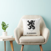 Coussin Conception graphique de l'art du Lion des Flandres (Chaise)