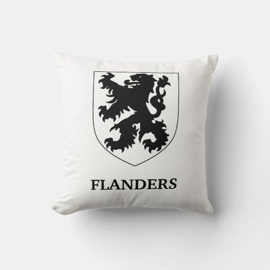 Coussin Conception graphique de l'art du Lion des Flandres (Recto)