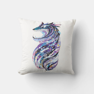 Coussin conception gribouillante d'un loup