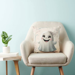 Coussin Conception Halloween d'un ami fantomatique adorabl