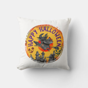 Coussin Conception Halloween Joyeux Halloween Sorcière