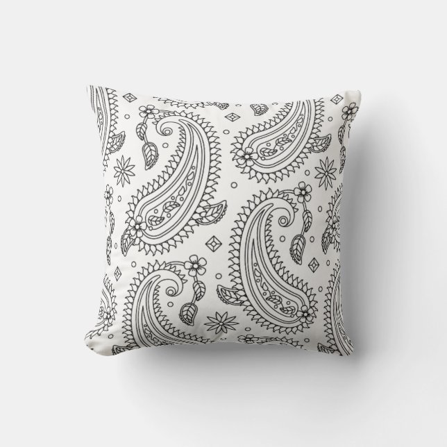 Coussin Conception inspirée de Paisley (Recto)