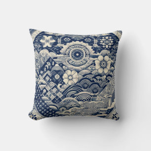 Coussin Conception inspirée par Shashiko 2