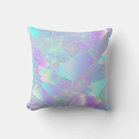 Coussin Conception iridescente sarcelle et violette (Recto)