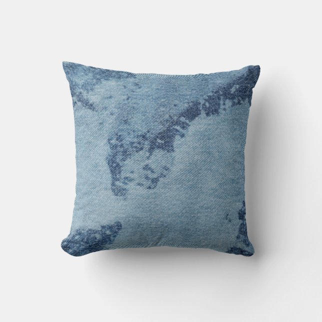 Coussin Conception lavée #9 @ Emporio Moffa de denim (Recto)