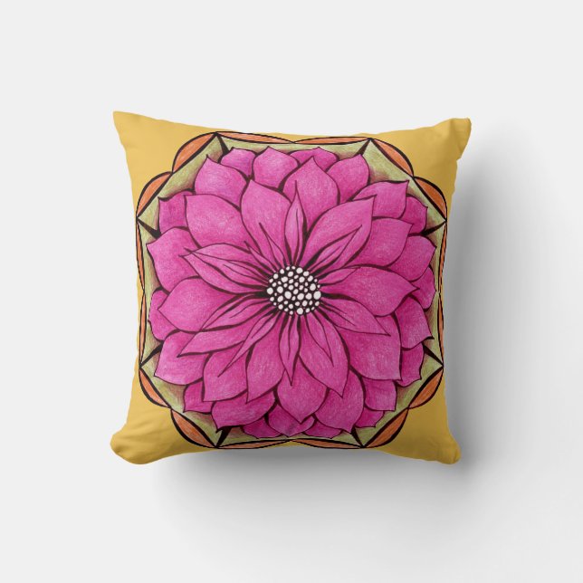 Coussin Conception MAGENTA de POINSETTIA (Recto)