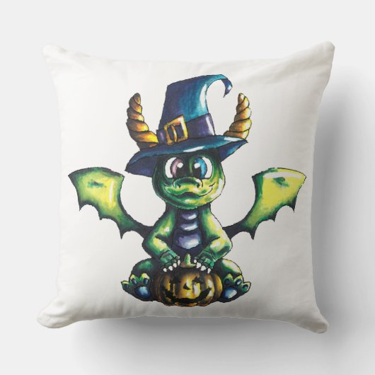 Coussin Conception magique du dragon d'Halloween (Recto)