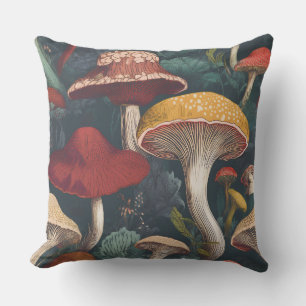 Coussin Conception Motif de champignons Whimsical