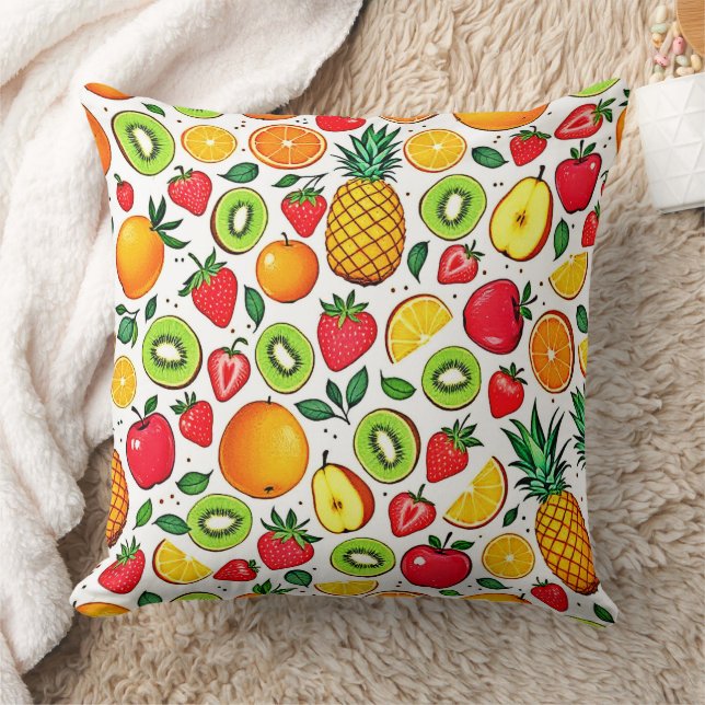 Coussin Conception Motif de fruits colorés (Couverture)