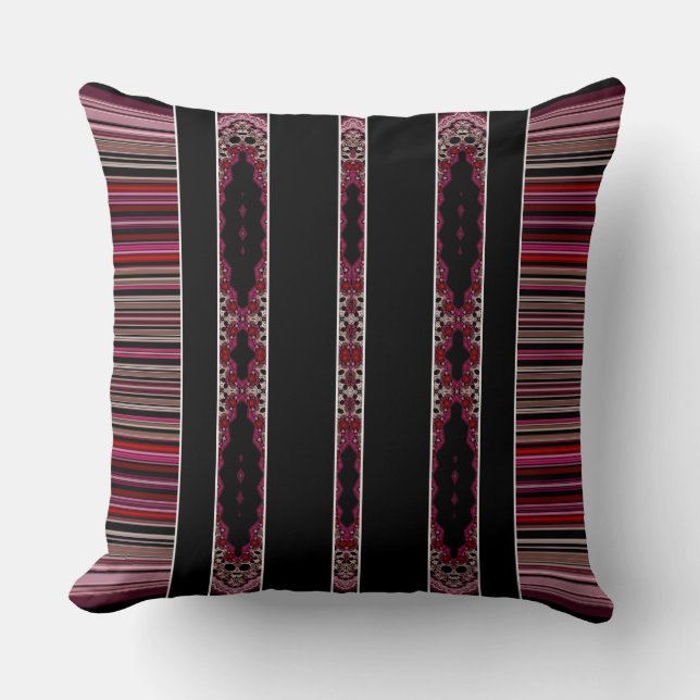 Coussin Conception Motif du sud-ouest rose mauve (Recto)