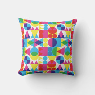 Coussin Conception motif géométrique Abstraite et colorée.
