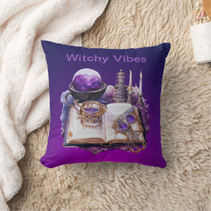 Coussin Conception mystique du cristal violet et du Tarot