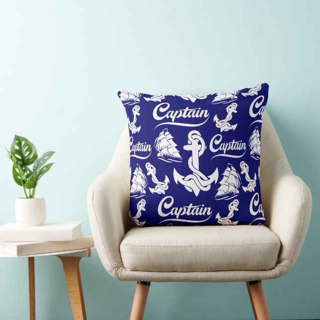 Coussin Conception nautique d'ancre de voilier capitaine (Chaise)